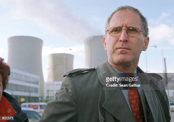 American lawyer Ed Fagan arrives at the Temelin nuclear power plant March 20, 2001 in the Czech Republic where he toured the facility and spoke to...