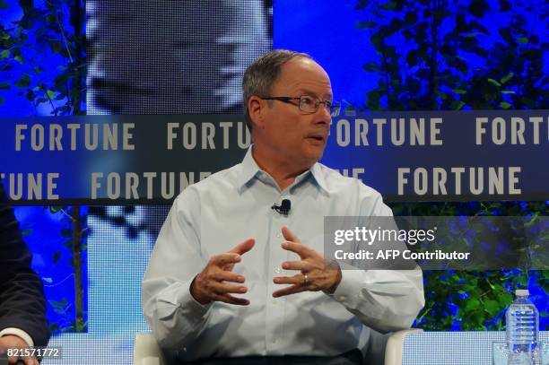 Keith Alexander, CEO, IronNet Cybersecurity and former NSA Director, speaks July 18, 2017 during the Fortune Brainstorm Tech conference in Aspen,...