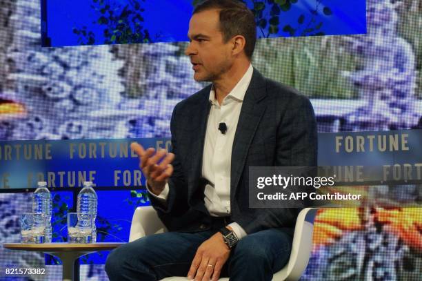 Jeff Wilke, CEO, Worldwide Consumer, Amazon, speaks July 18, 2017 during the Fortune Brainstorm Tech conference in Aspen, Colorado. / AFP PHOTO / ROB...