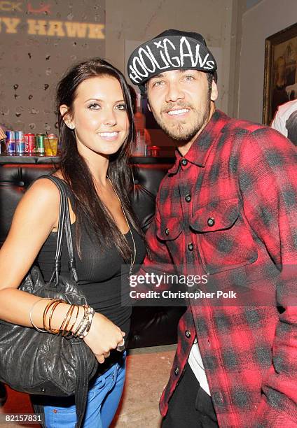 Audrina Patridge and Justin Bobby at the launch of the limited edition T-Mobile Sidekick LX designed by Tony Hawk in Hollywood, CA on August 1, 2008.