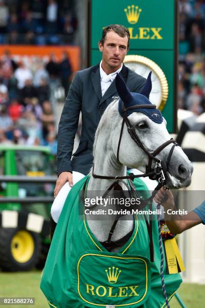 Awards ceremony the winner Gregory Wathelet of Belgium, riding Coree during Rolex Grand Prix CHIO World Equestrian Festival Aachen on July 23, 2017...