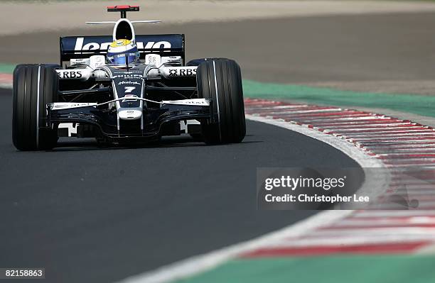 Nico Rosberg of Germany and Williams in action during practice prior to Qualifying for the Hungarian Formula One Grand Prix at the Hungaroring on...