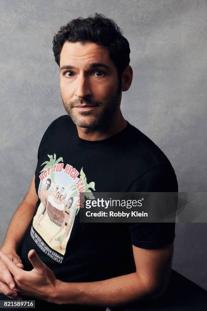 Actor Tom Ellis from Fox's 'Lucifer' poses for a portrait during Comic-Con 2017 at Hard Rock Hotel San Diego on July 22, 2017 in San Diego, California