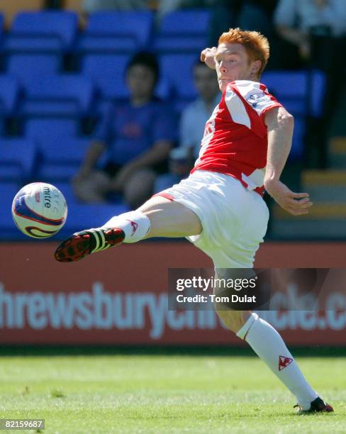 Dave Kitson of Stoke City in action during pre season friendly match between Shrewsbury Town and Stoke City at The Prostar Stadium on August 02, 2008...