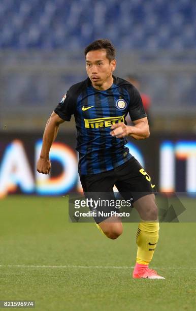 Yuto Nagatomo during the Italian Serie A football match between S.S. Lazio and F.C. Inter at the Olympic Stadium in Rome, on may 21, 2017.