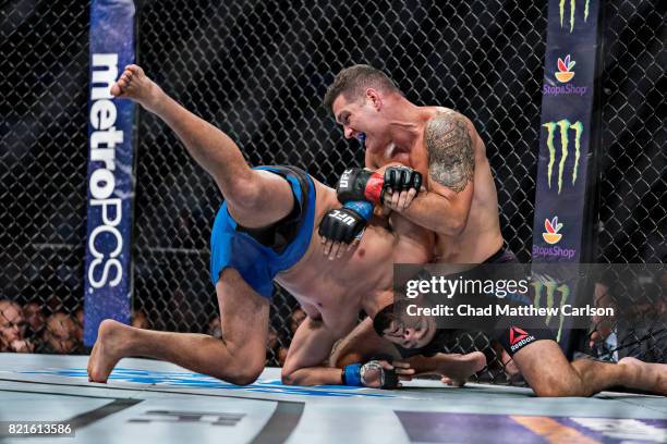 On Fox 25: Chris Weidman in action vs Kelvin Gastelum during middleweight bout at Nassau Coliseum. Uniondale, NY 7/22/2017 CREDIT: Chad Matthew...