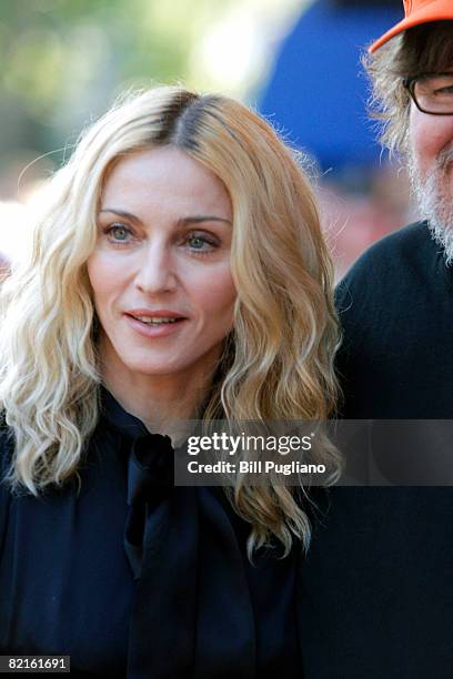 Writer and executive producer Madonna arrives at The State Theater for a screening of the new film, "I Am Because We Are" at the Traverse City Film...