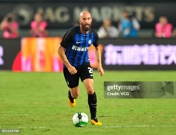 Iglesias Borja Valero of FC Internazionale drives the ball during the 2017 International Champions Cup match between FC Internazionale and Olympique...