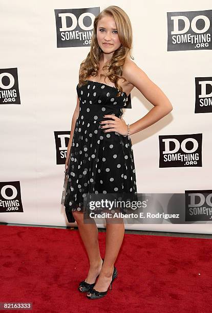 Actress Emily Osment arrives at the Do Something Awards and official pre-party for the 2008 Teen Choice Awards held at Level 3 on August 2, 2008 in...