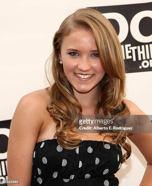 Actress Emily Osment arrives at the Do Something Awards and official pre-party for the 2008 Teen Choice Awards held at Level 3 on August 2, 2008 in...