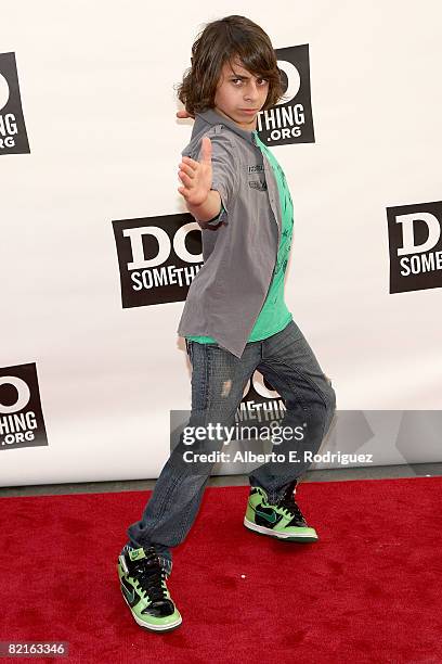 Actor Moises Arias arrives at the Do Something Awards and official pre-party for the 2008 Teen Choice Awards held at Level 3 on August 2, 2008 in Los...