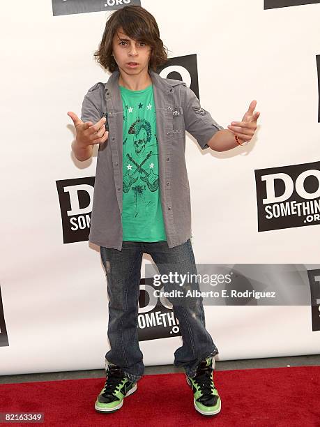 Actor Moises Arias arrives at the Do Something Awards and official pre-party for the 2008 Teen Choice Awards held at Level 3 on August 2, 2008 in Los...