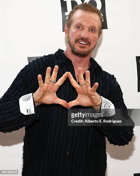 Professional wrestler Diamond Dallas Page arrives at the Do Something Awards and official pre-party for the 2008 Teen Choice Awards held at Level 3...