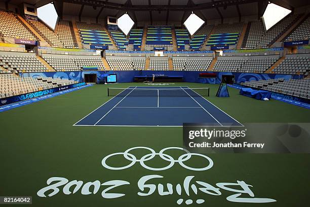 The Beijing Olympic Green Tennis Court is open for practice ahead of the Beijing 2008 Olympic Games on August 3, 2008 in Beijing, China.