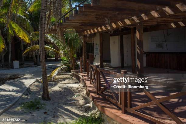 The back patio of Blue Parrot nightclub is seen in Playa del Carmen, Mexico, on Tuesday, July 11, 2017. In January, five people were gunned down...