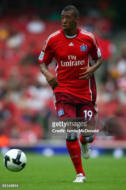 Jerome Boateng of SV Hamburg in action during the pre-season friendly match between Juventus and SV Hamburg during the Emirates Cup at the Emirates...