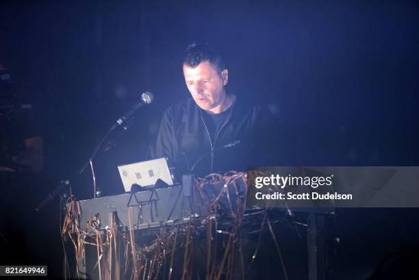 Musician Atticus Ross of Nine Inch Nails performs onstage during FYF Fest on July 23, 2017 in Los Angeles, California.