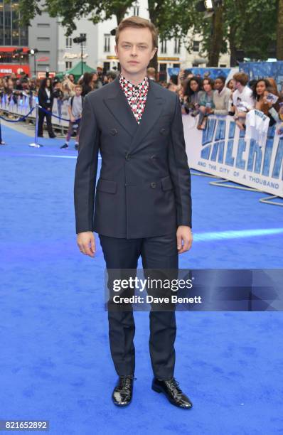Dane DeHaan attends the European Premiere of "Valerian And The City Of A Thousand Planets" at Cineworld Leicester Square on July 24, 2017 in London,...