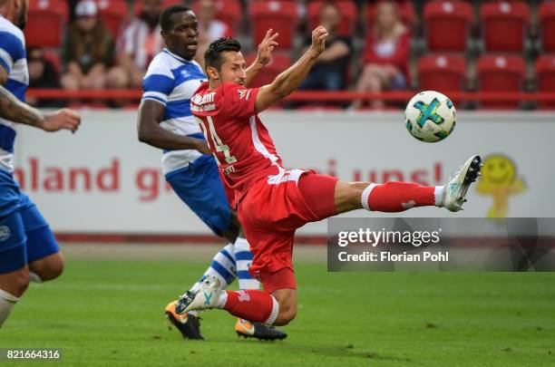 Steven Skrzybski of 1 FC Union Berlin during the game between Union Berlin and the Queens Park Rangers on july 24, 2017 in Berlin, Germany.