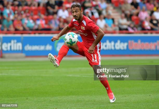 Akaki Gogia of 1 FC Union Berlin during the game between Union Berlin and the Queens Park Rangers on july 24, 2017 in Berlin, Germany.