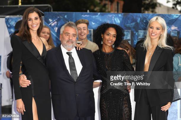 Pauline Hoarau, Director Luc Besson, Producer Virginie Besson and Sasha Luss attend the "Valerian And The City Of A Thousand Planets" European...