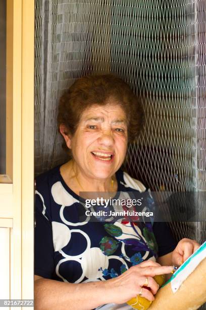 rabat (victoria), gozo, malta: woman making lace - lacemaking stock pictures, royalty-free photos & images