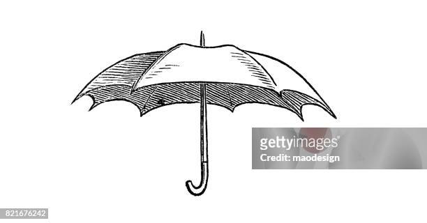 stockillustraties, clipart, cartoons en iconen met illustratie van geopende paraplu - 1867 - 2017