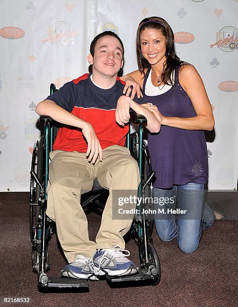 Jacob Zalewski and Shannon Elizabeth attend the First Annual All In For CP Celebrity No Limit Texas Hold-Em Tournament benefiting the One Step closer...