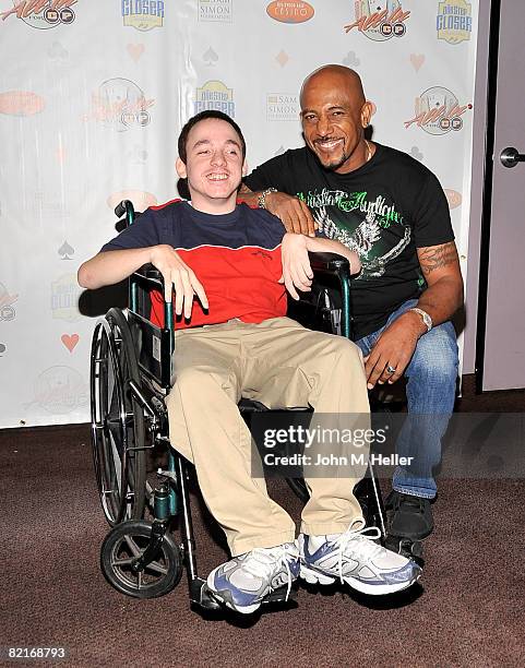 Jacob Zalewski and Montel Williams attend the First Annual All In For CP Celebrity No Limit Texas Hold-Em Tournament benefiting the One Step closer...