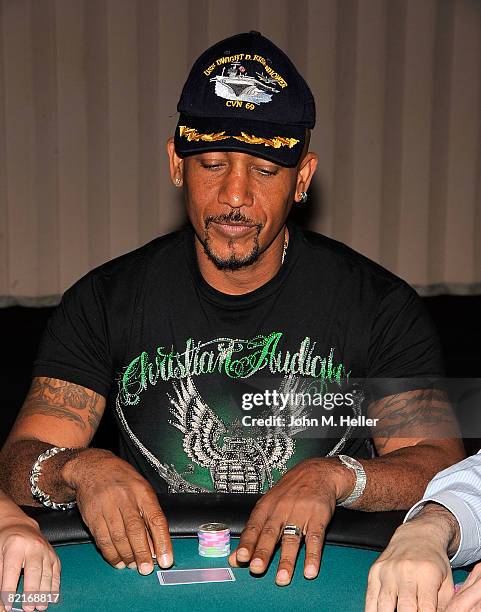 Montel Williams attends the First Annual All In For CP Celebrity No Limit Texas Hold-Em Tournament benefiting the One Step closer Foundation at the...