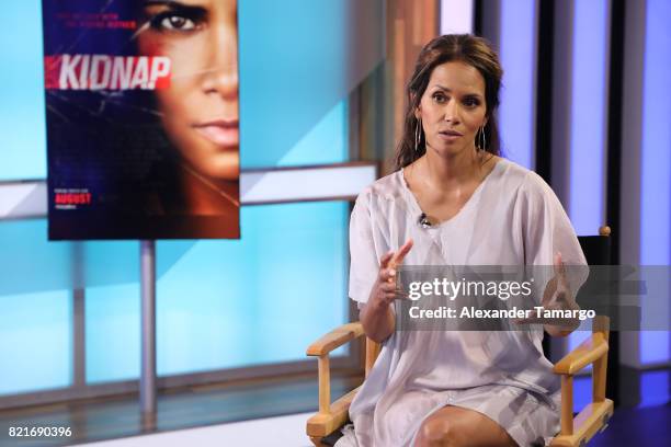 Halle Berry is seen at Telemundo Studios to promote the film 'Kidnap' on July 24, 2017 in Miami, Florida.