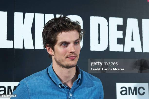 Actor Daniel Sharman attends 'Fear The Walking Dead' fan event at the Callao cinema on July 24, 2017 in Madrid, Spain.