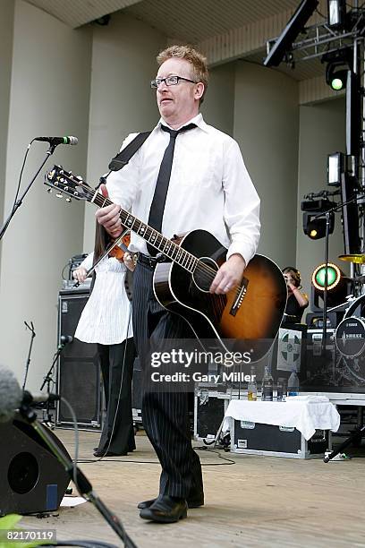 Dave King of Flogging Molly performs during Lollapalooza at Grant Park on August 3, 2008 in Chicago.