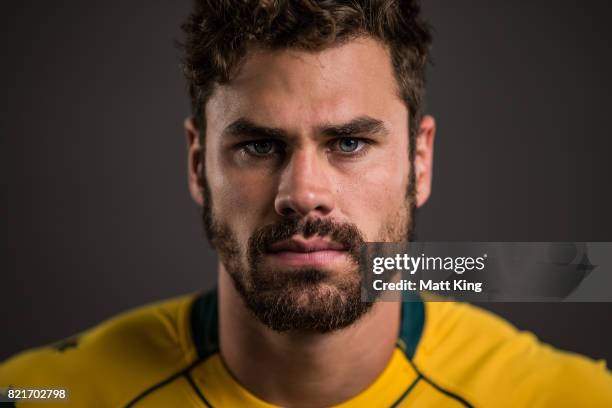 Tom English poses for a headshot during the Australian Wallabies Player Camp at the AIS on April 9, 2017 in Canberra, Australia.