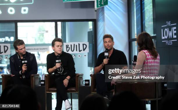 John Owen Lowe, Matthew Lowe and Rob Lowe attend Build Series to discuss their new show "The Lowe Files" at Build Studio on July 24, 2017 in New York...