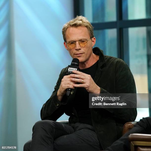 Actor Paul Bettany attends Build to discuss his project "Manhunt: UNABOMBER" at Build Studio on July 24, 2017 in New York City.