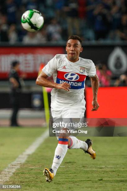 Fernando Marcal of Olympique Lyonnais reacts during the 2017 International Champions Cup football match between FC Internationale v Olympique...