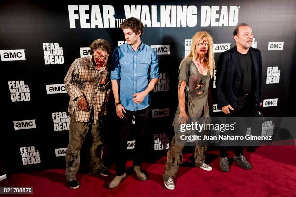 Daniel Sharman and Ruben Blades attend 'Fear The Walking Dead' photocall at Callao Cinema on July 24, 2017 in Madrid, Spain.