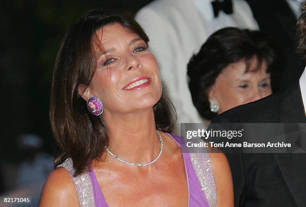 Princess Caroline of Hanover attends the 60th Monaco Red Cross Ball at the Monte-Carlo Sporting Club on August 1, 2008 in Monte Carlo, Monaco.