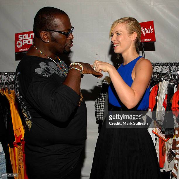 Television personality Randy Jackson and Natasha Bedingfield attend the Mattel Celebrity Retreat produced by Backstage Creations at Teen Choice 2008...
