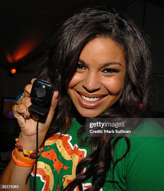 Singer Jordin Sparks attends the Mattel Celebrity Retreat produced by Backstage Creations at Teen Choice 2008 on August 3, 2008 in Universal City,...