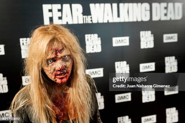 Actress performs during 'Fear The Walking Dead' photocall at Callao Cinema on July 24, 2017 in Madrid, Spain.