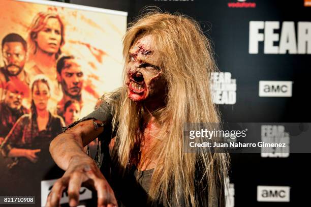 Actress performs during 'Fear The Walking Dead' photocall at Callao Cinema on July 24, 2017 in Madrid, Spain.