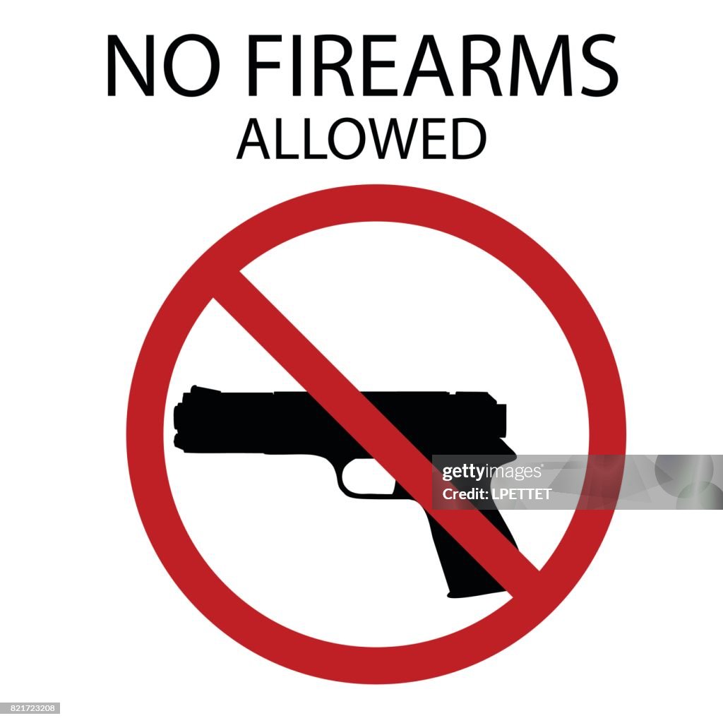 No Firearms Allowed Sign
