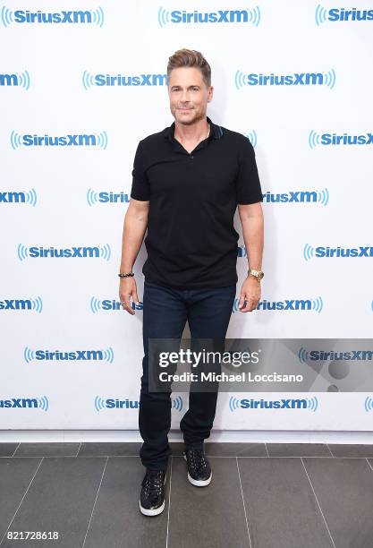 Actor Rob Lowe visits SiriusXM Studios on July 24, 2017 in New York City.