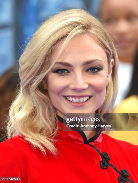 Clara Paget attends the "Valerian And The City Of A Thousand Planets" European Premiere at Cineworld Leicester Square on July 24, 2017 in London,...