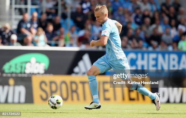 Dennis Grote of Chemnitz during the 3.Liga match between Chemnitzer FC and FSV Zwickau at community4you Arena on July 23, 2017 in Chemnitz, Germany.