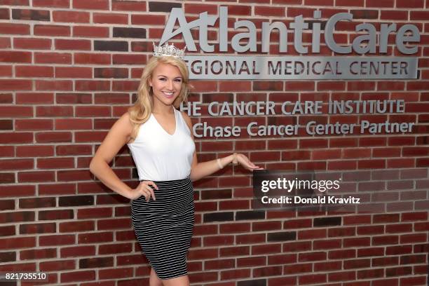 Savvy Shields, Miss America 2017 visits the AtlanticCare Regional Medical Center patients and staff at The AlantiCare Cancer Center Institute on July...