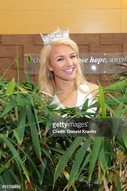Savvy Shields, Miss America 2017 visits the AtlanticCare Regional Medical Center patients and staff at The AlantiCare Cancer Center Institute on July...