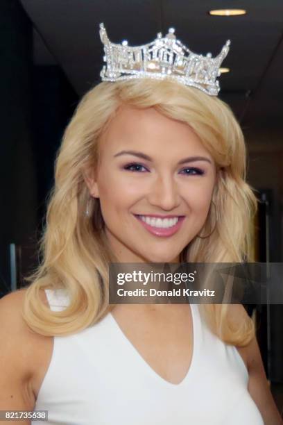 Savvy Shields, Miss America 2017 visits the AtlanticCare Regional Medical Center patients and staff at The AlantiCare Cancer Center Institute on July...